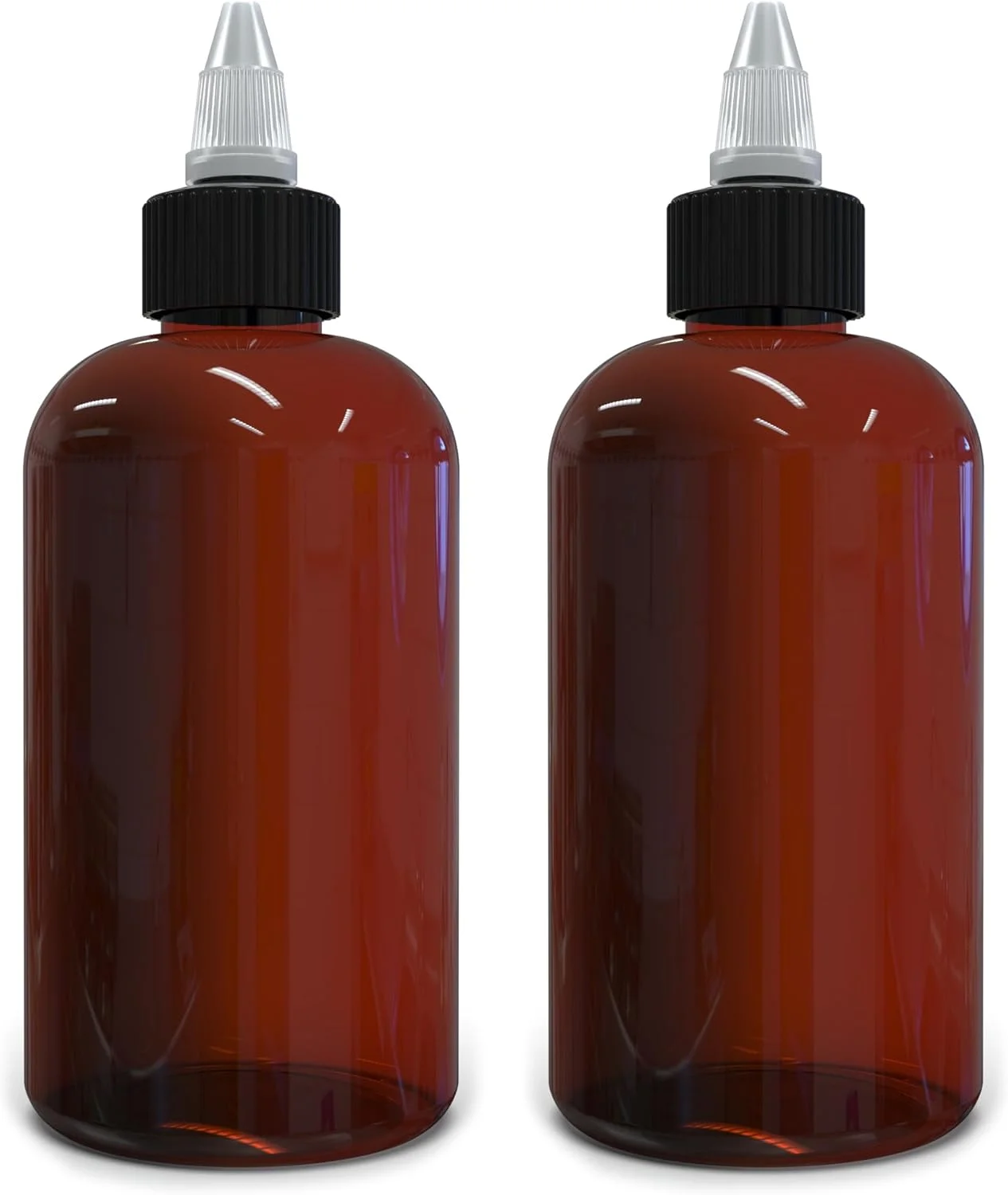 بطری های اپلیکاتور سرپیچ دار BRIGHTFROM (مشکی، 240 میلی لیتر) بسته 2 عددی