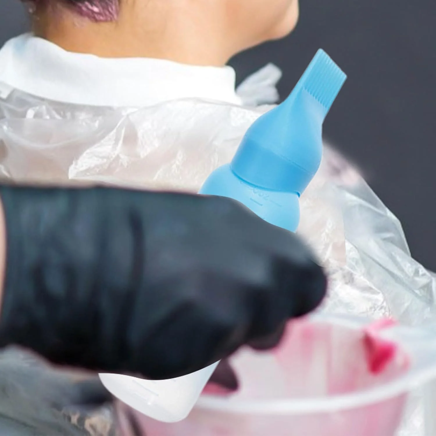 برس شانه روغن | بطری شامپو اپلیکاتور روغن 177 میلی لیتری قابل استفاده مجدد - شانه سر قابل حمل با مقیاس مدرج برای آرایشگاه، آموزشگاه زیبایی و مسافرت