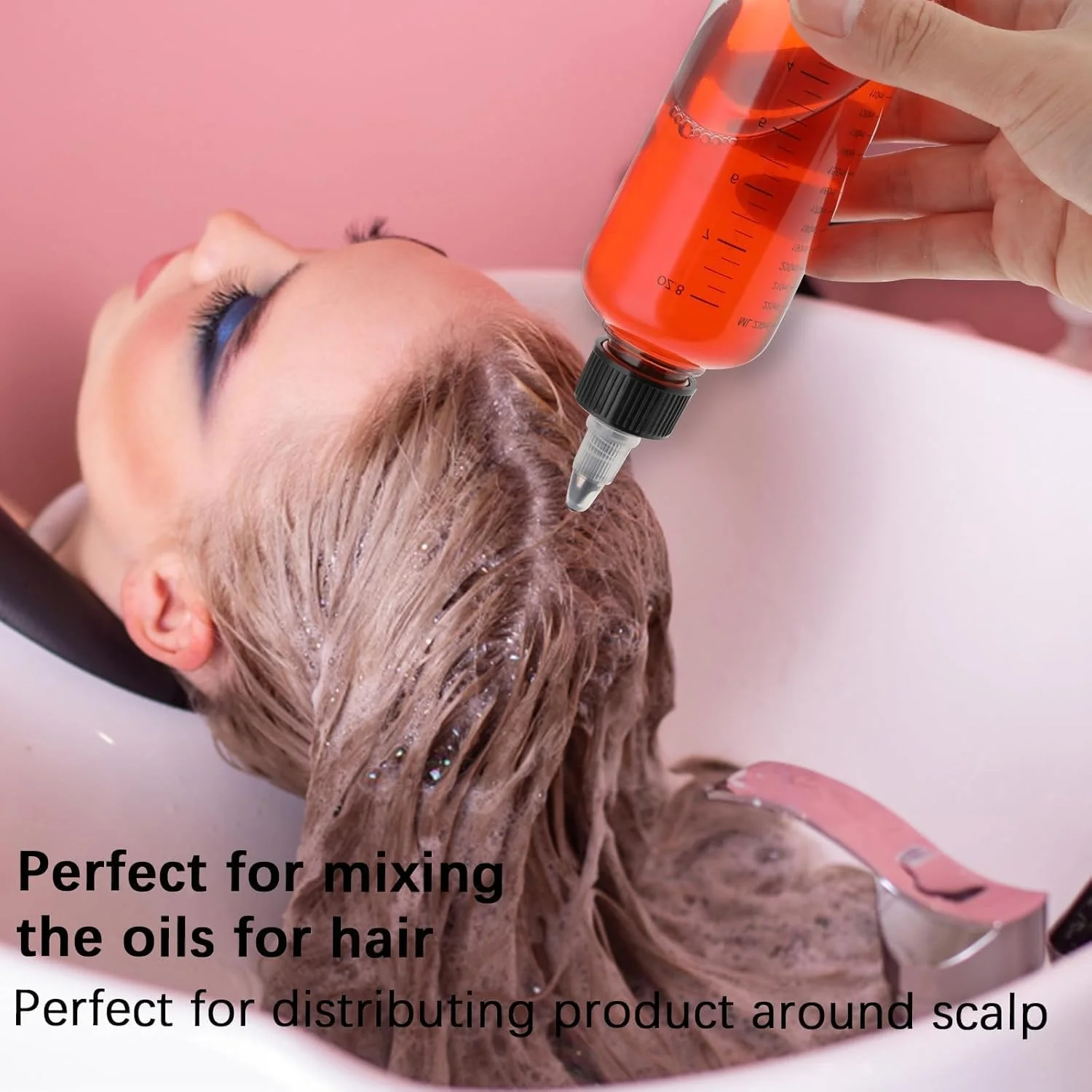 بطری اپلیکاتور رنگ مو Bukela، بسته 2 عددی، 240 میلی لیتر، بطری فشاری پلاستیکی با نوک چرخشی و مقیاس مدرج برای رنگ کردن مو، استفاده از روغن و ترمیم ریشه