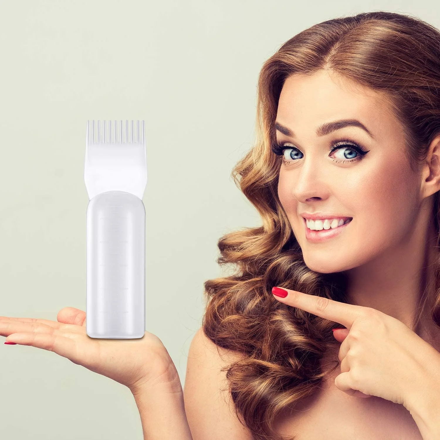 بطری پخش کننده رنگ مو با برس، رنگ تصادفی