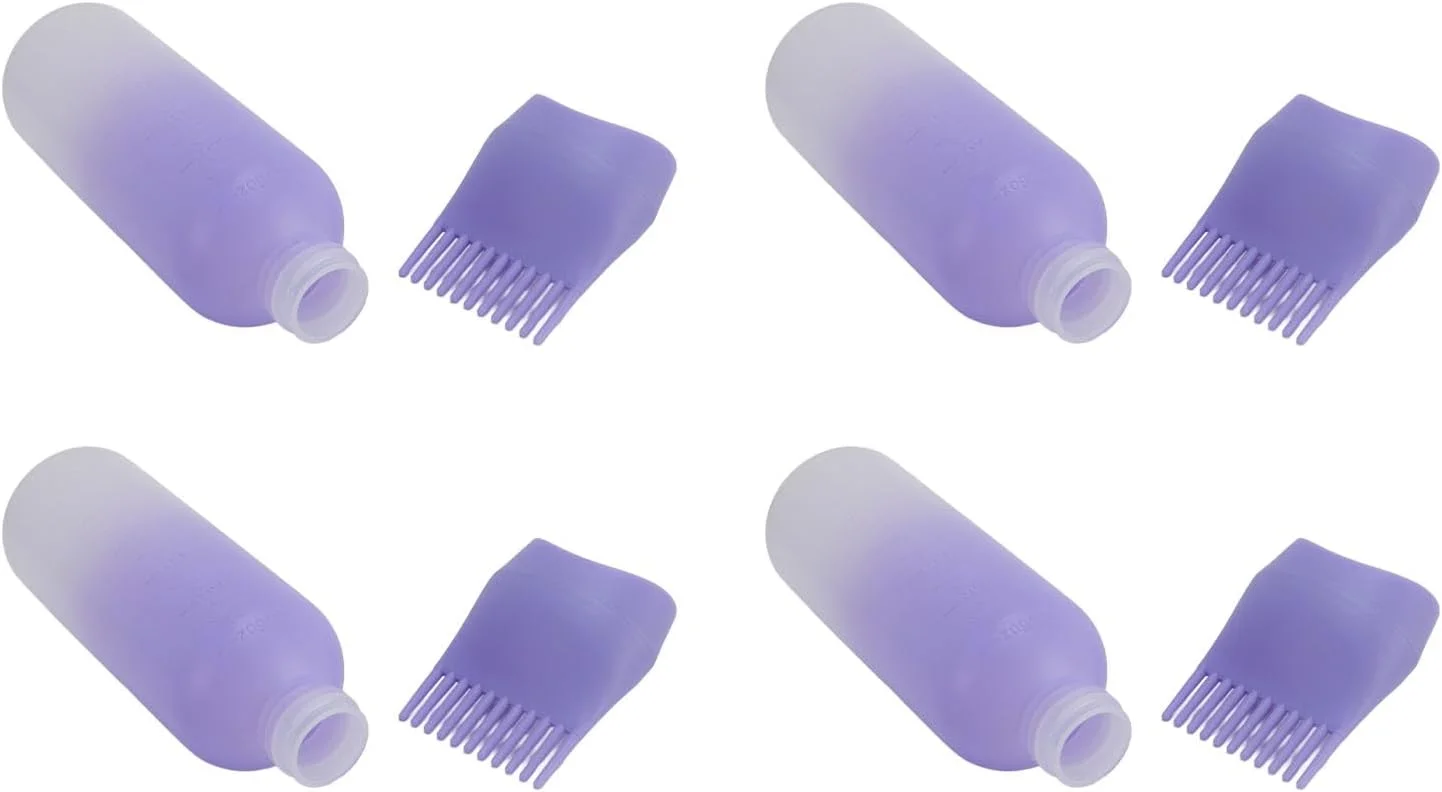 بطری رنگ مو سایری سورا با مقیاس مدرج، طراحی ارگونومیک، مواد PP ممتاز برای آرایشگر با راحتی (گرادیان بنفش)