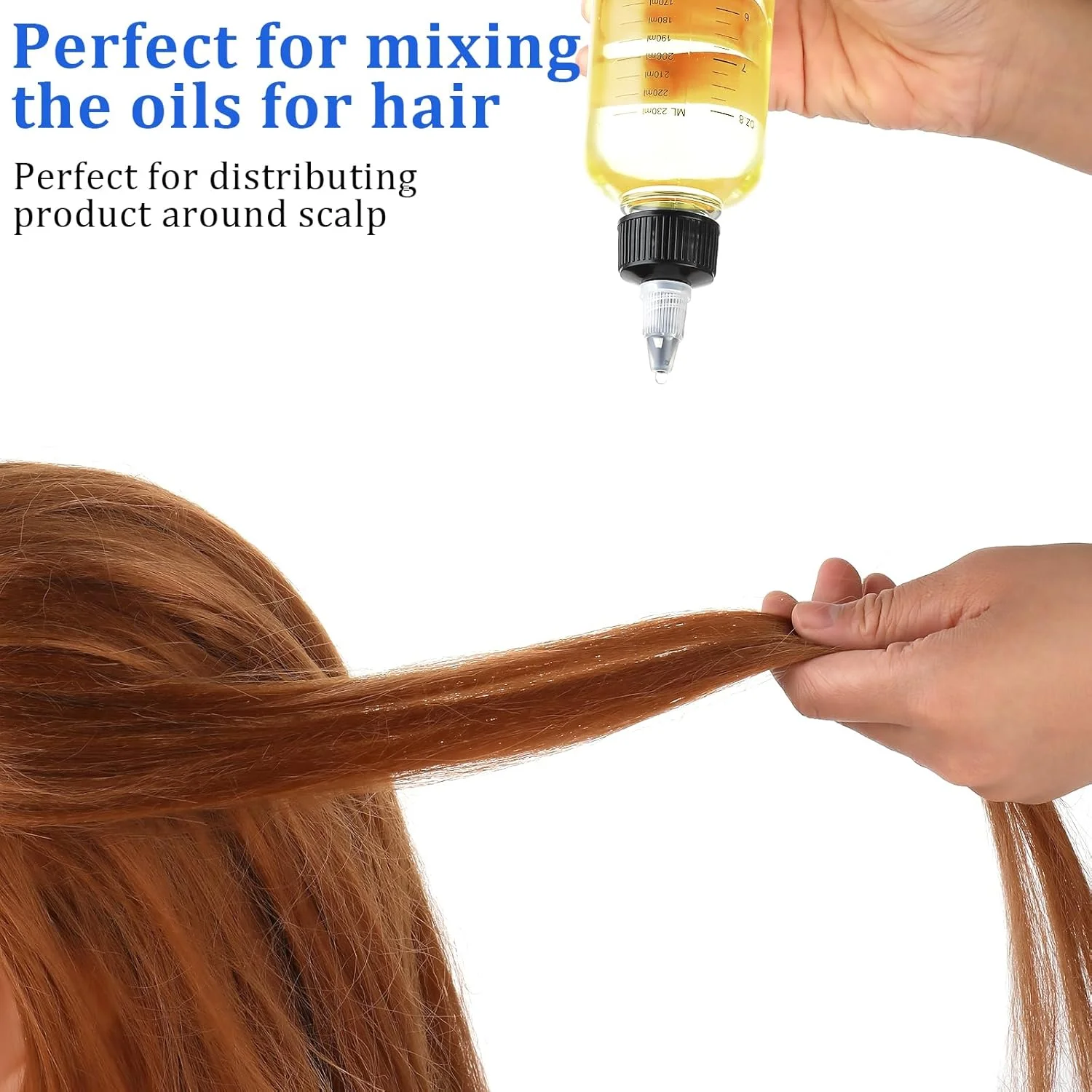 بسته 2 عددی بطری اپلیکاتور مو 250 میلی لیتری، بطری نرم و خالی پخش کننده روغن، اپلیکاتور رنگ مو، پلاستیک PET قابل شارژ مجدد برای سالن با مقیاس مدرج و سر پیچی بسته 2 عددی بطری اپلیکاتور مو 250 میلی لیتری، بطری نرم و خالی پخش کننده روغن، اپلیکاتور رنگ مو، پلاستیک PET قابل شارژ مجدد برای سالن با مقیاس مدرج و سر پیچی