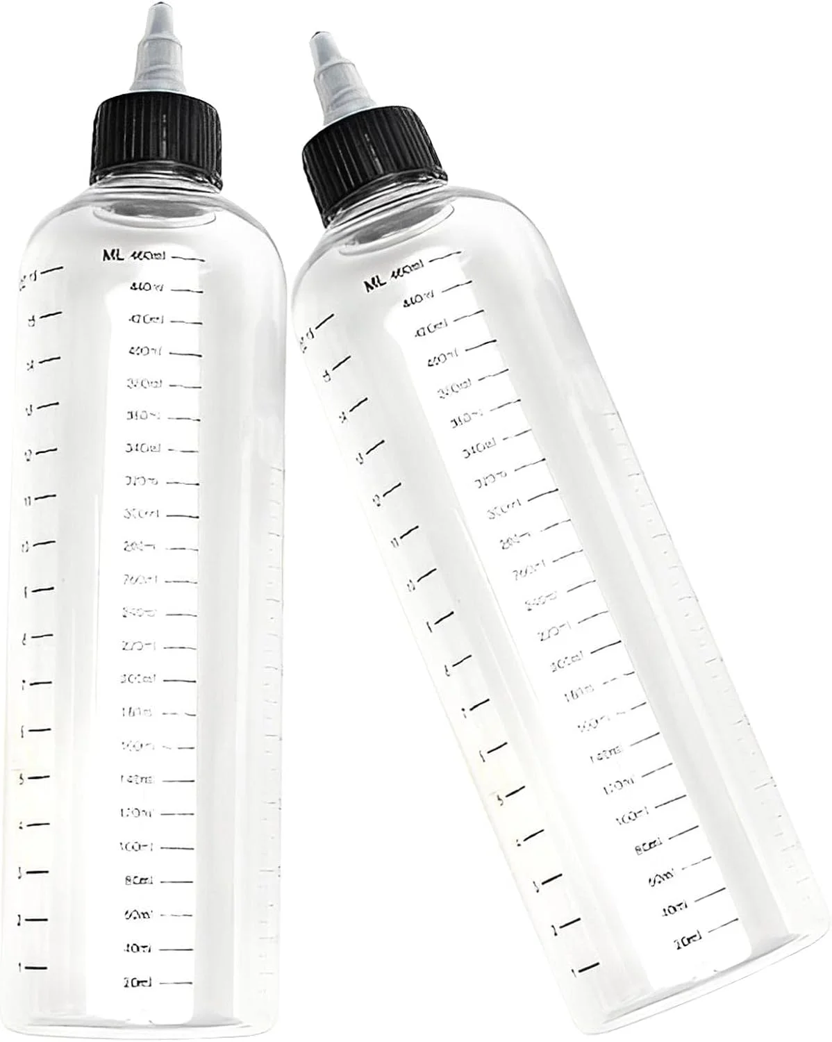 دو عدد بطری فشاری انعطاف پذیر با نوک برای رنگ مو، پروژه های هنری و کارهای دستی - شفاف دو عدد بطری فشاری انعطاف پذیر با نوک برای رنگ مو، پروژه های هنری و کارهای دستی - شفاف