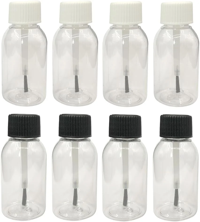 10 عدد بطری 30 میلی لیتری پلاستیکی شفاف با برس، بطری های خالی روغن کوتیکول، بطری های چسب و رنگ قابل شارژ، ظروف روغن های آرایشی و اسانس 10 عدد بطری 30 میلی لیتری پلاستیکی شفاف با برس، بطری های خالی روغن کوتیکول، بطری های چسب و رنگ قابل شارژ، ظروف روغن های آرایشی و اسانس