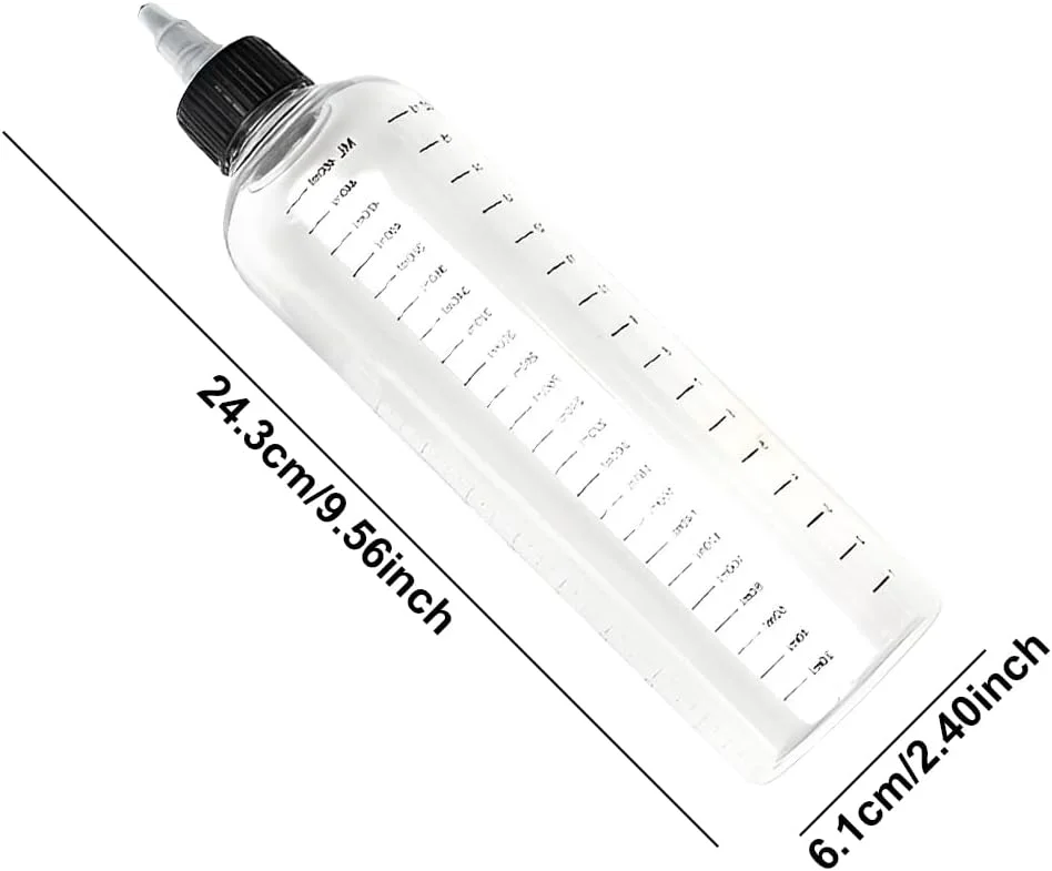 دو عدد بطری فشاری انعطاف پذیر با نوک برای رنگ مو، پروژه های هنری و کارهای دستی - شفاف دو عدد بطری فشاری انعطاف پذیر با نوک برای رنگ مو، پروژه های هنری و کارهای دستی - شفاف