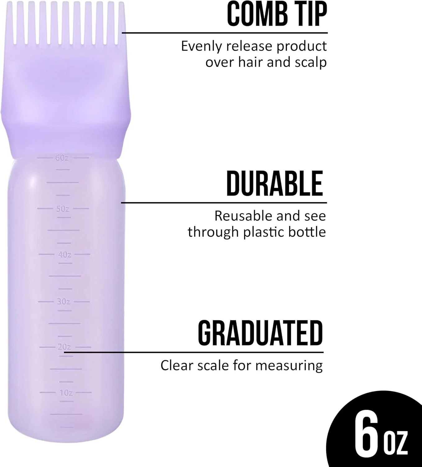 ست سه عددی بطری اپلیکاتور شانه ای Expressions - بطری های قابل پر کردن و استفاده مجدد برای استفاده آسان از روغن مو و درمان رنگ مو ست سه عددی بطری اپلیکاتور شانه ای Expressions - بطری های قابل پر کردن و استفاده مجدد برای استفاده آسان از روغن مو و درمان رنگ مو