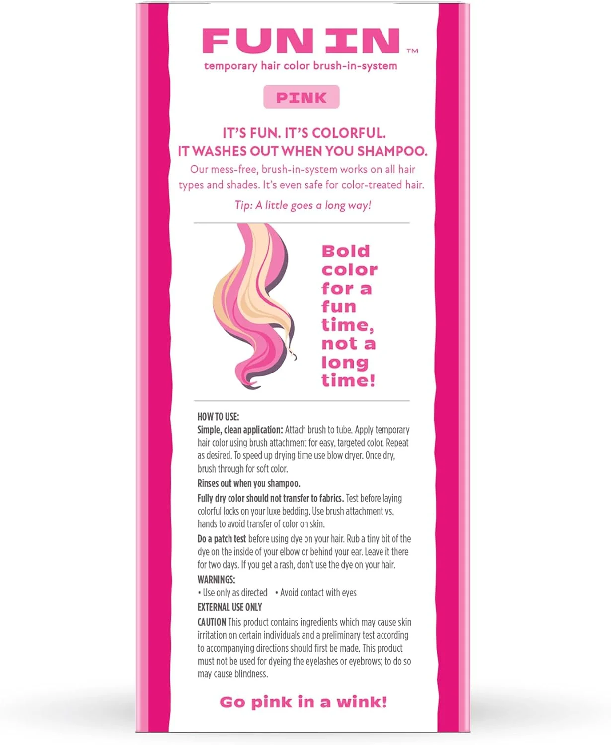 رنگ موی موقت سان این، صورتی - اپلیکاتور برس آسان، با یک شامپو شسته می شود، بدون گلوتن، بدون پارابن، بدون الکل، بدون تست حیوانی رنگ موی موقت سان این، صورتی - اپلیکاتور برس آسان، با یک شامپو شسته می شود، بدون گلوتن، بدون پارابن، بدون الکل، بدون تست حیوانی