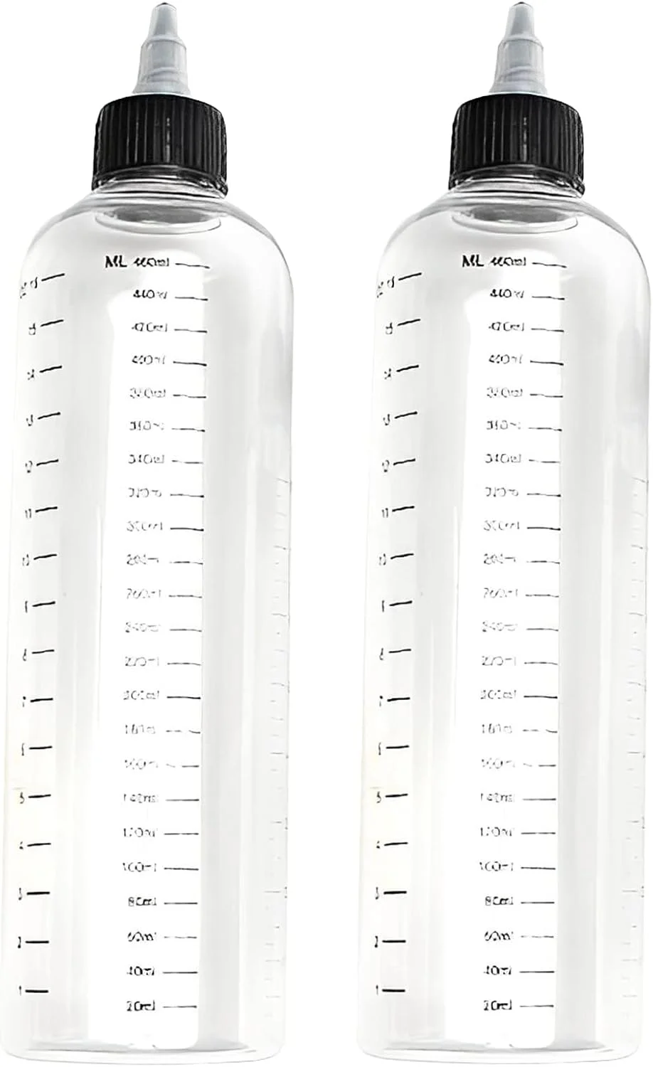 دو عدد بطری فشاری انعطاف پذیر با نوک برای رنگ مو، پروژه های هنری و کارهای دستی - شفاف دو عدد بطری فشاری انعطاف پذیر با نوک برای رنگ مو، پروژه های هنری و کارهای دستی - شفاف