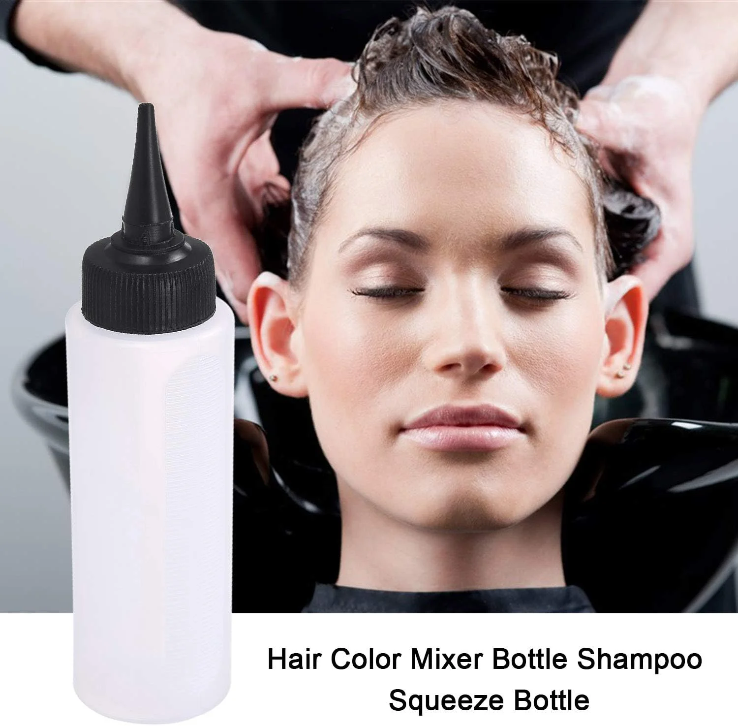 بطری فشاری Fawoonu، بطری مخلوط رنگ مو، بطری فشاری شامپو با نوک و درپوش مشکی بطری فشاری Fawoonu، بطری مخلوط رنگ مو، بطری فشاری شامپو با نوک و درپوش مشکی