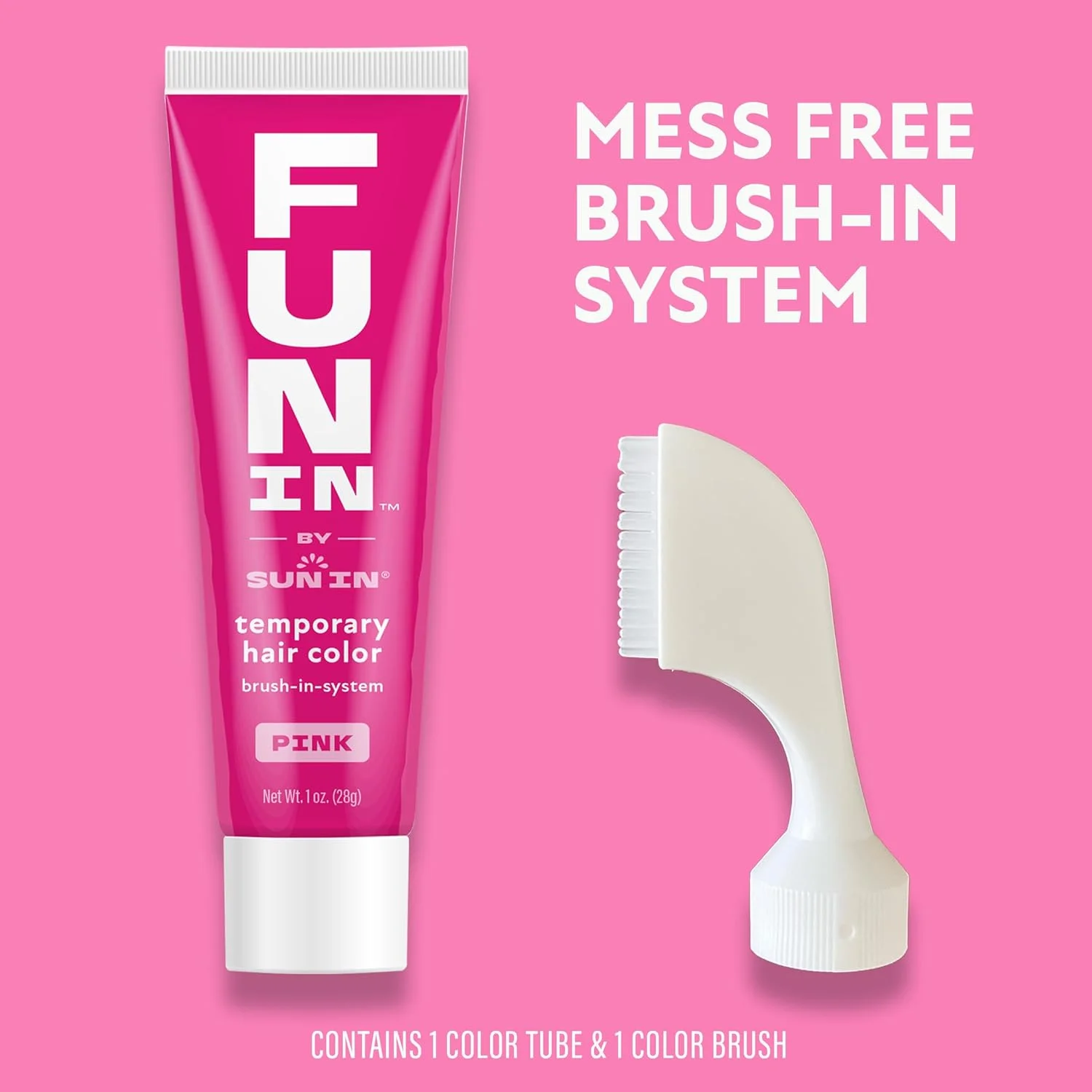 رنگ موی موقت سان این، صورتی - اپلیکاتور برس آسان، با یک شامپو شسته می شود، بدون گلوتن، بدون پارابن، بدون الکل، بدون تست حیوانی رنگ موی موقت سان این، صورتی - اپلیکاتور برس آسان، با یک شامپو شسته می شود، بدون گلوتن، بدون پارابن، بدون الکل، بدون تست حیوانی