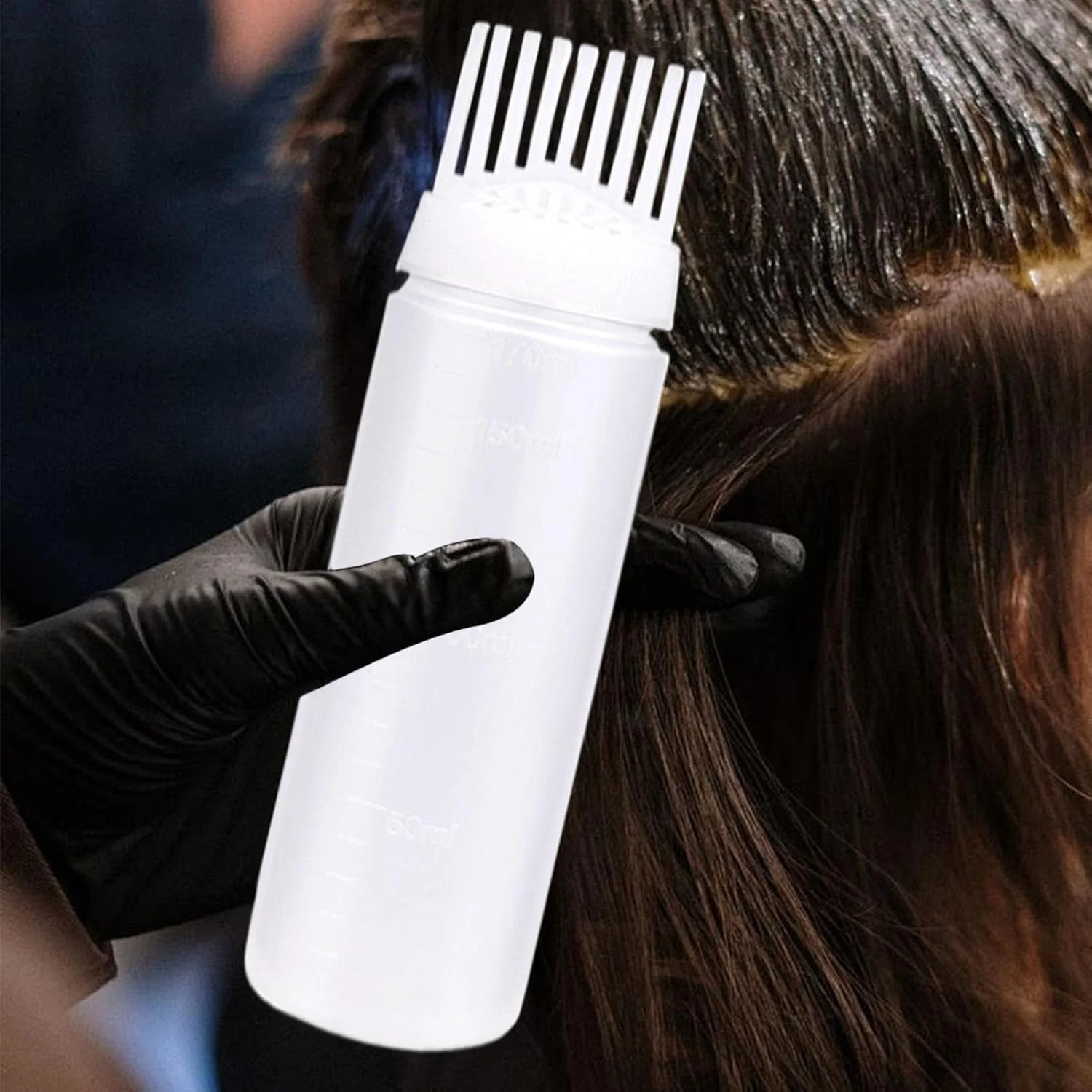 بطری روغن مو، بطری خالی اپلیکاتور روغن مو - ابزار رنگ آمیزی ایمن و بی خطر برای آرایشگاه، سالن زیبایی، خانه