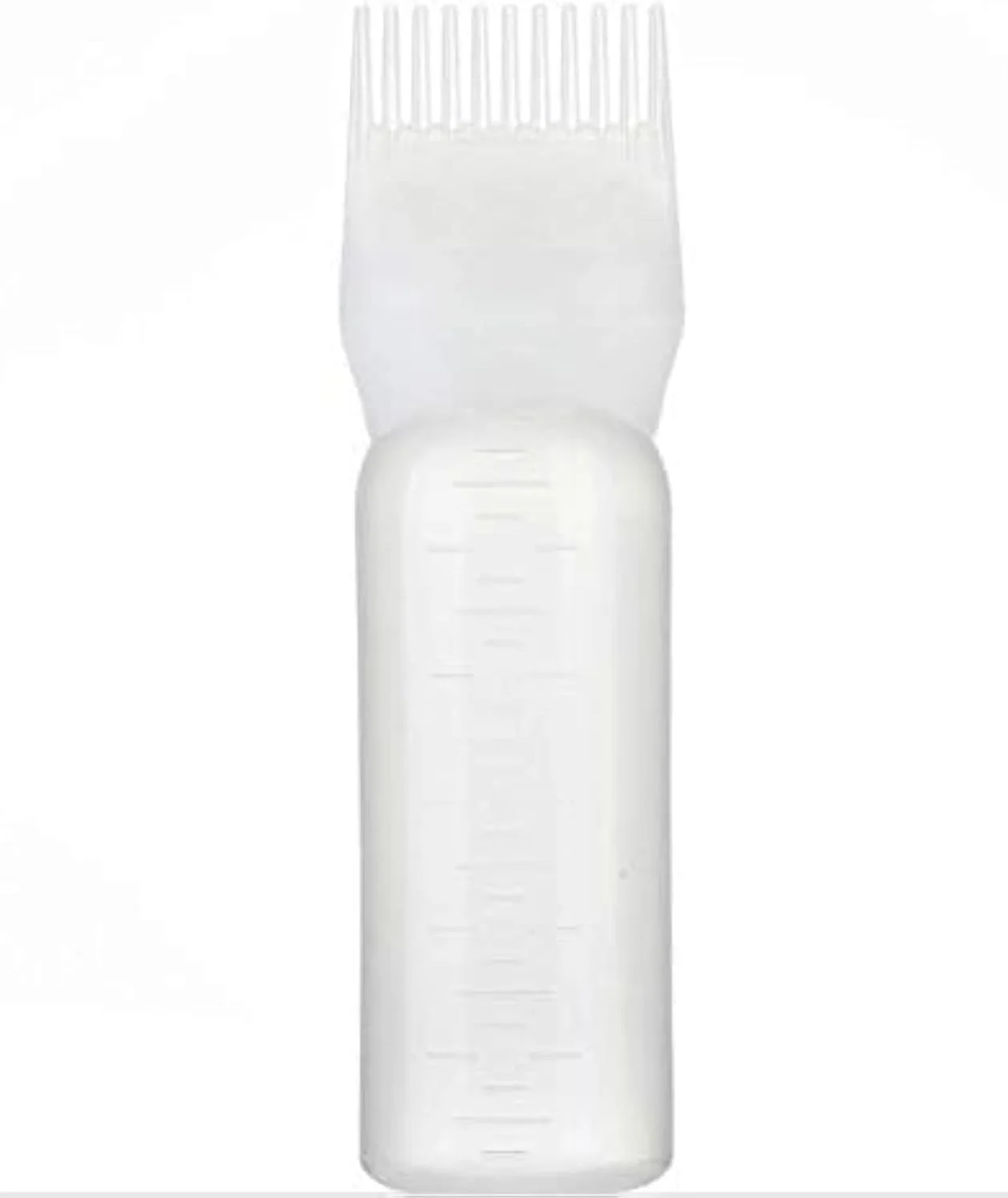 بطری رنگ مو با شانه اپلیکاتور، سفید