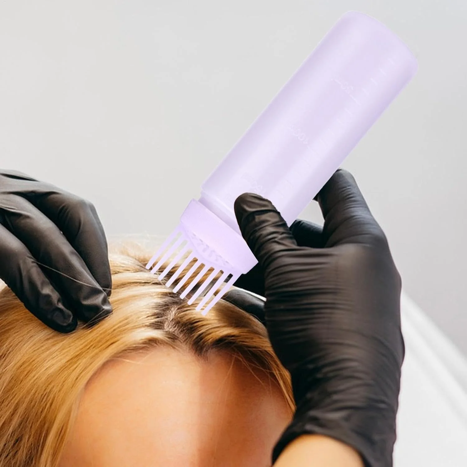 بطری اپلیکاتور رنگ مو - بطری شانه دار خالی برای پوست سر، ابزار رنگ آمیزی ایمن و بی خطر برای آرایشگاه، سالن زیبایی، خانه