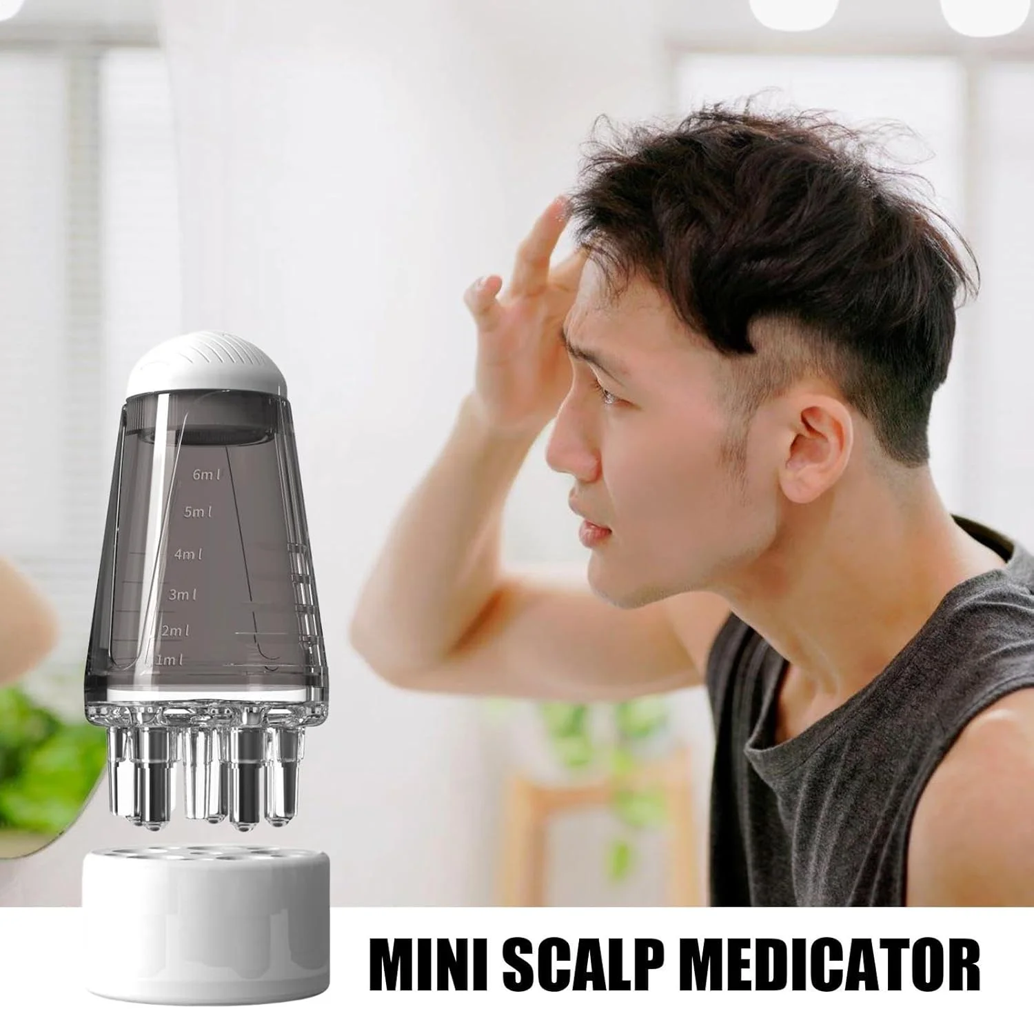 اپلیکاتور روغن مو - شانه مایع ماساژور سر، بطری اپلیکاتور روغن قابل حمل برای مراقبت از مو