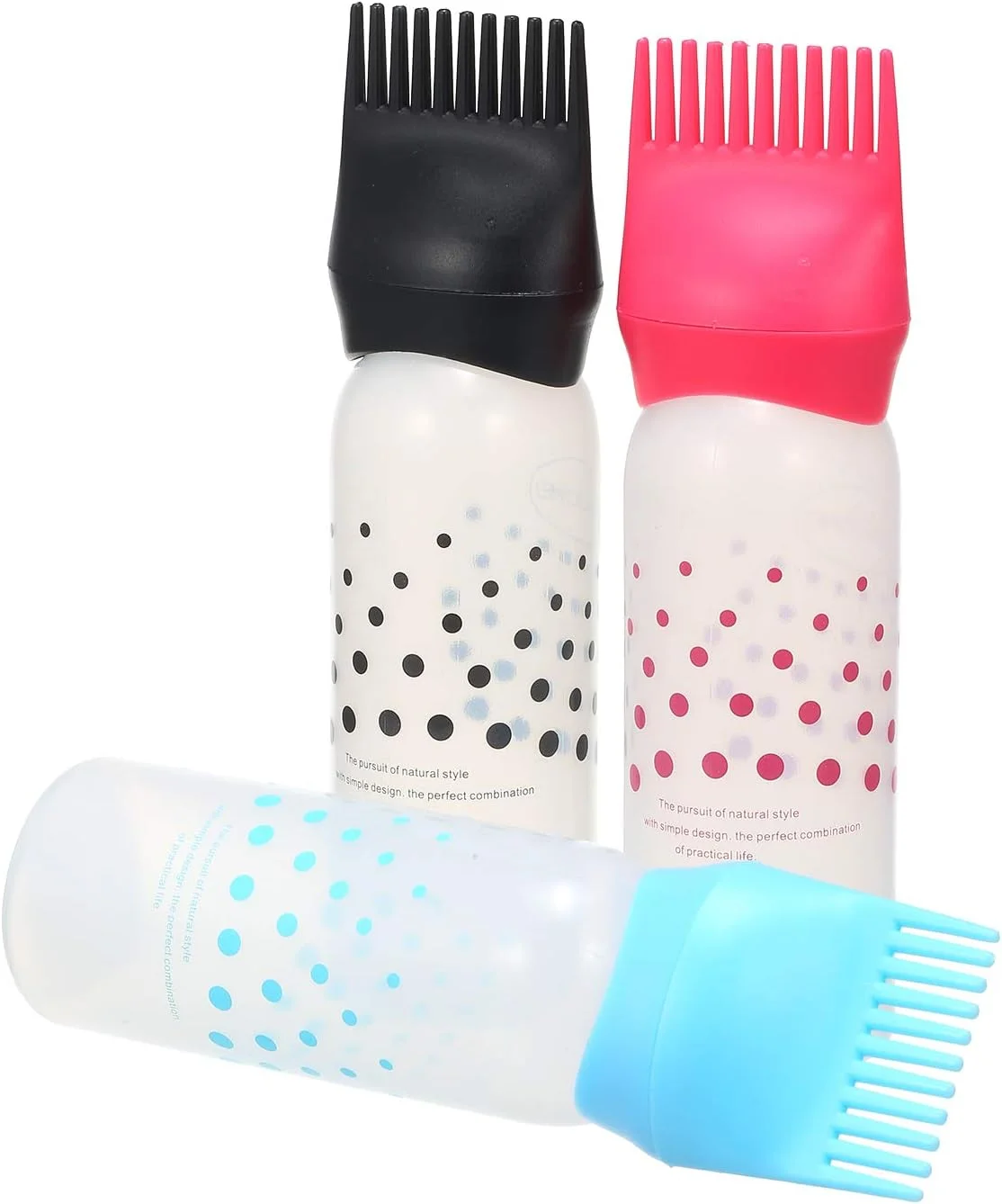 لابیموس 1 عدد بطری اپلیکاتور رنگ مو، بطری پخش کننده اپلیکاتور شانه ریشه با شانه، ابزار موی سالن