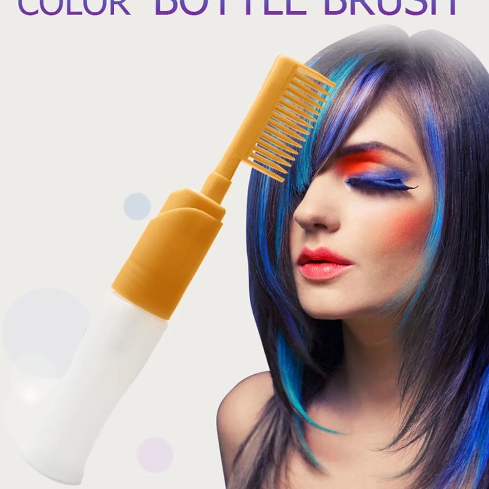 minkissy یک عدد بطری با برس، ابزار حالت دهی مو، بطری اپلیکاتور برای مو، ابزار رنگ کردن مو در خانه، برس رنگ مو، ظرف رنگ مو، بطری تمیز کننده خشک پوست سر
