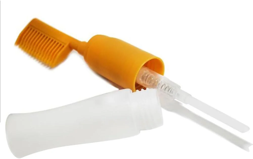 minkissy یک عدد بطری با برس، ابزار حالت دهی مو، بطری اپلیکاتور برای مو، ابزار رنگ کردن مو در خانه، برس رنگ مو، ظرف رنگ مو، بطری تمیز کننده خشک پوست سر