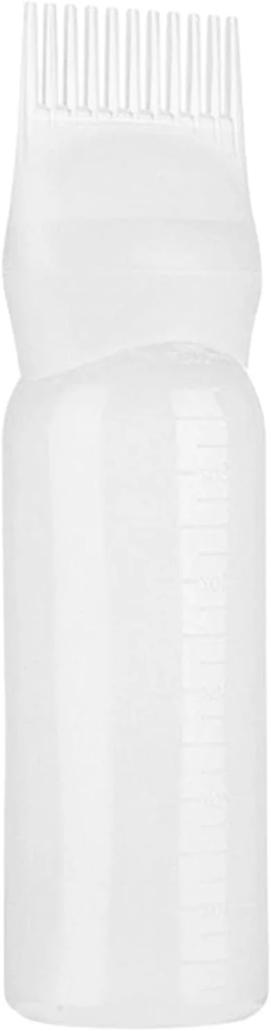 بطری اپلیکاتور شانه ریشه - بطری شانه رنگ مو | اپلیکاتور رنگ مو با مقیاس، رنگ قابل حمل برای روغن