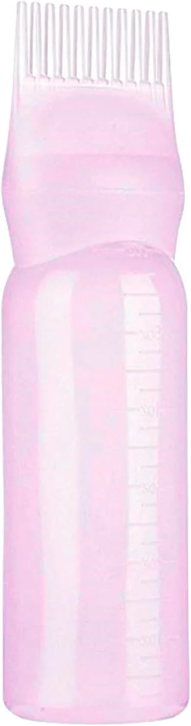 بطری اپلیکاتور شانه ریشه - اپلیکاتور شانه رنگ مو - بطری رنگ مو قابل حمل با مقیاس برای استفاده در محیط داخلی، بلند