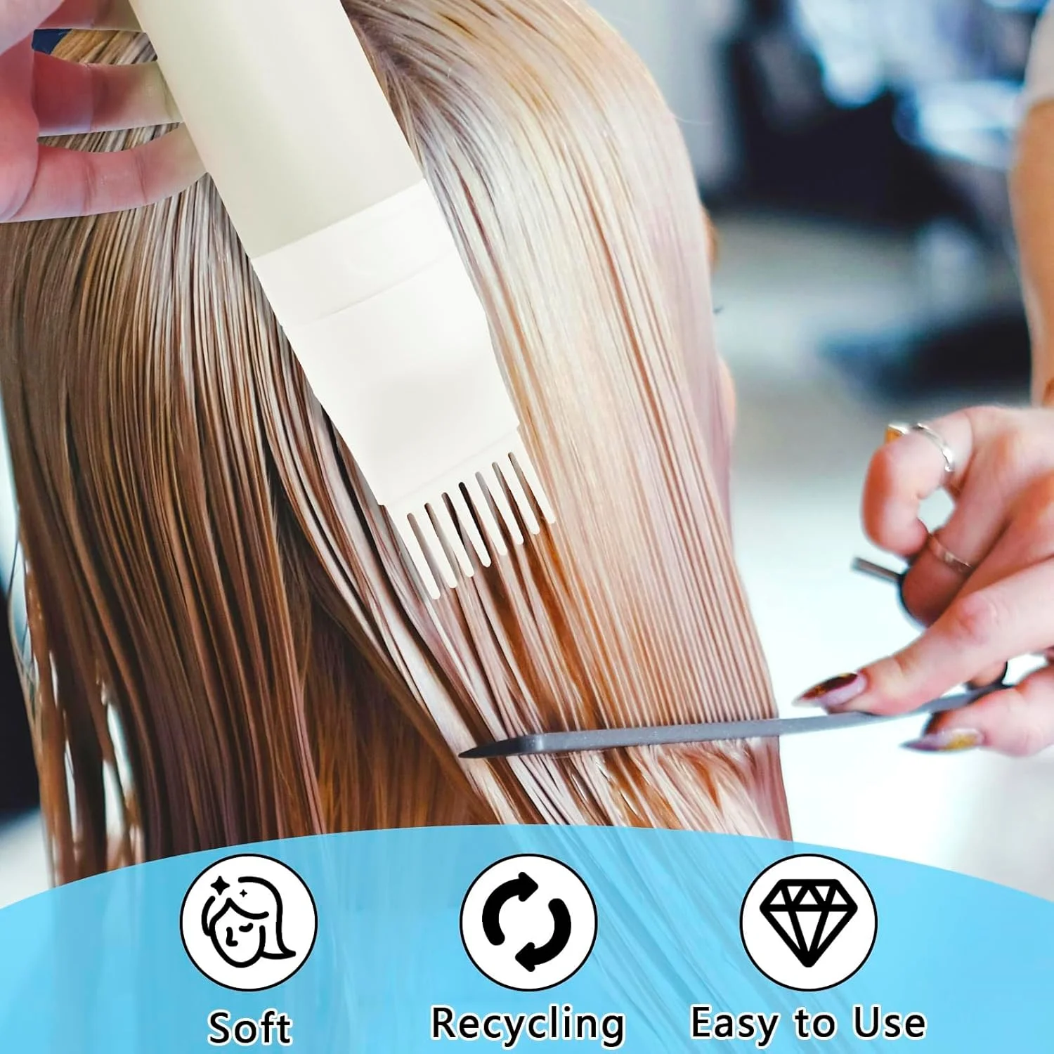 دو عدد بطری اپلیکاتور روغن مو سیلیکونی 80 میلی لیتری، بطری اپلیکاتور شانه ریشه سیلیکونی برای روغن مو، رنگ مو، روغن زدن مو، استفاده از روغن پوست سر با برس (آبی و خاکستری) دو عدد بطری اپلیکاتور روغن مو سیلیکونی 80 میلی لیتری، بطری اپلیکاتور شانه ریشه سیلیکونی برای روغن مو، رنگ مو، روغن زدن مو، استفاده از روغن پوست سر با برس (آبی و خاکستری)