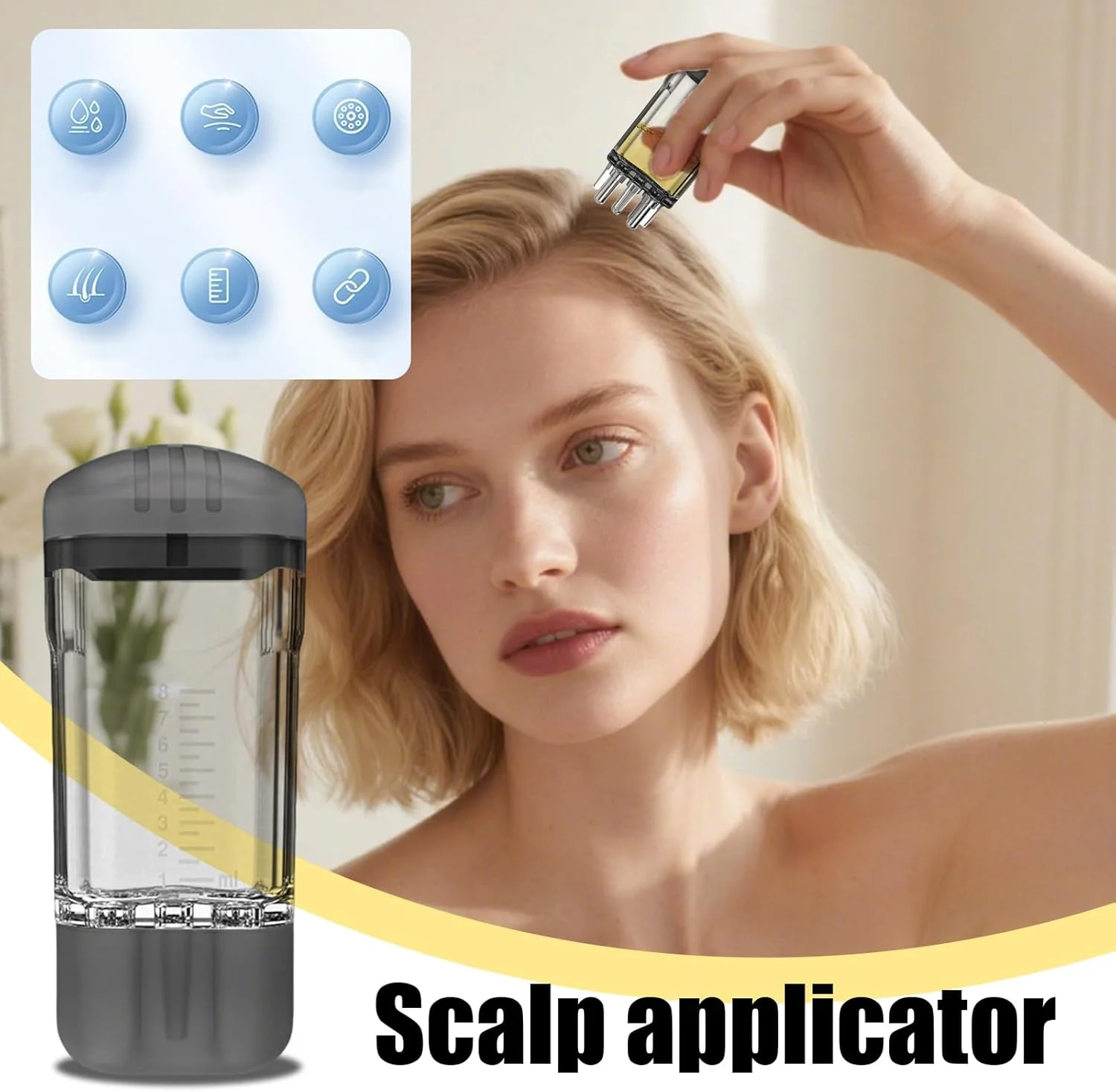 اپلیکاتور روغن پوست سر - شانه ماساژ پخش کننده روغن مو قابل حمل | ابزار مراقبت شخصی سبک وزن برای زنان، جوانان، دوستان، خانواده، همسر، پسر، دختر، مادربزرگ، پدربزرگ