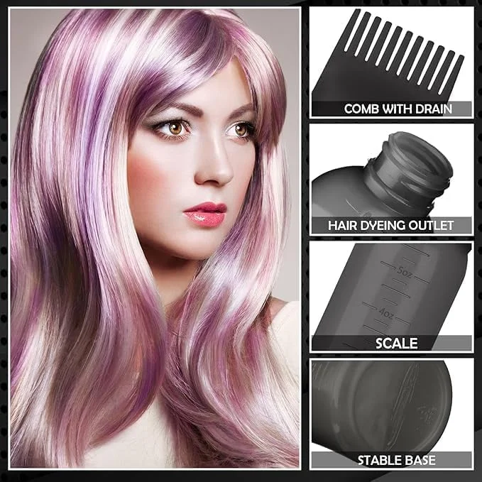 بطری اسپری موی پیوسته و بطری اپلیکاتور شانه ریشه، بطری روغن مو، آبپاش مو برای حالت دادن به مو