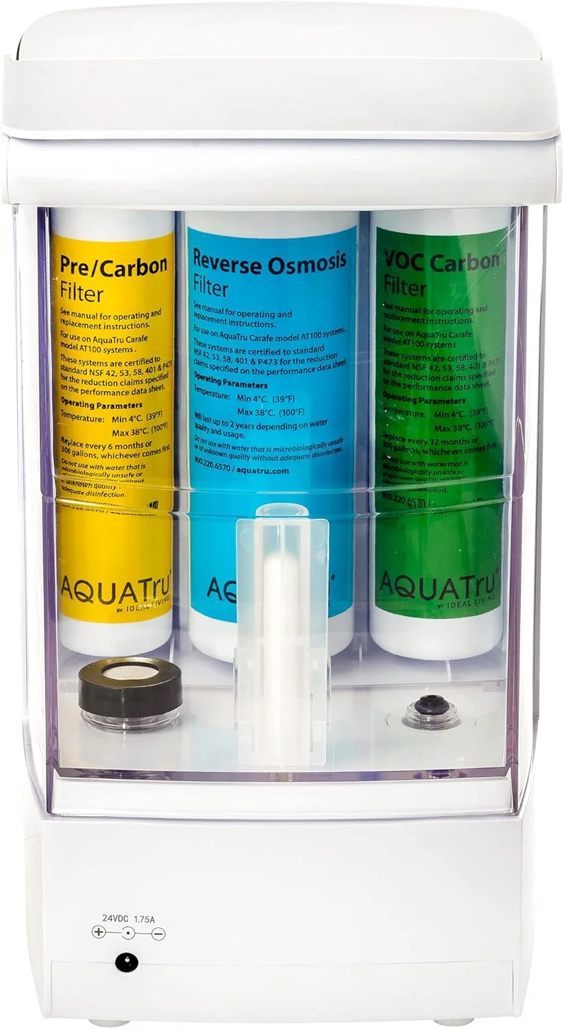 دستگاه تصفیه آب رومیزی AQUA TRU Carafe با فناوری اسمز معکوس 4 مرحله ای (بدون نیاز به لوله کشی یا نصب) | بدون BPA دستگاه تصفیه آب رومیزی AQUA TRU Carafe با فناوری اسمز معکوس 4 مرحله ای (بدون نیاز به لوله کشی یا نصب) | بدون BPA