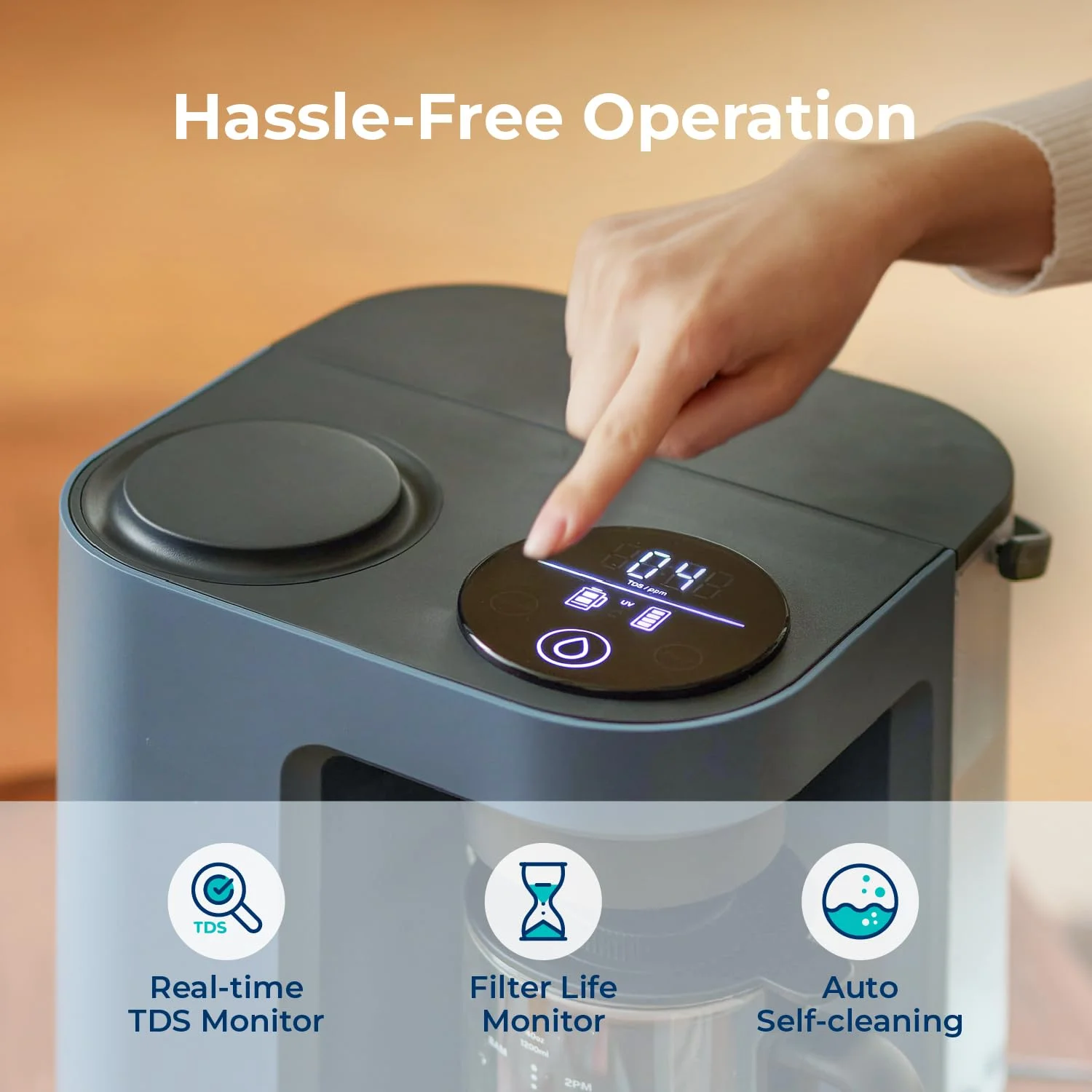 دستگاه تصفیه آب رومیزی اسمز معکوس بلووآ مدل RO100ROPOT-Lite(UV)، سیستم تصفیه 7 مرحله ای با UV و مواد معدنی، نسبت پساب به آب خالص 3:1، دستگاه تصفیه آب قابل حمل (آبی) دستگاه تصفیه آب رومیزی اسمز معکوس بلووآ مدل RO100ROPOT-Lite(UV)، سیستم تصفیه 7 مرحله ای با UV و مواد معدنی، نسبت پساب به آب خالص 3:1، دستگاه تصفیه آب قابل حمل (آبی)