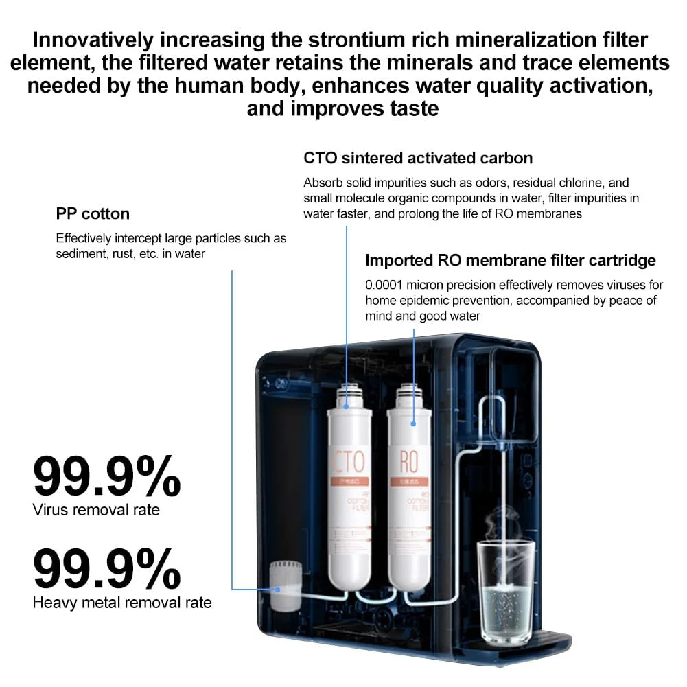 دستگاه تصفیه آب اسمز معکوس رومیزی QXRSOP، سیستم تصفیه 4 مرحله ای، تحویل سریع آب، نسبت آب خالص به پساب 3:1، بدون BPA، بدون نیاز به نصب (سیستم تصفیه آب) دستگاه تصفیه آب اسمز معکوس رومیزی QXRSOP، سیستم تصفیه 4 مرحله ای، تحویل سریع آب، نسبت آب خالص به پساب 3:1، بدون BPA، بدون نیاز به نصب (سیستم تصفیه آب)