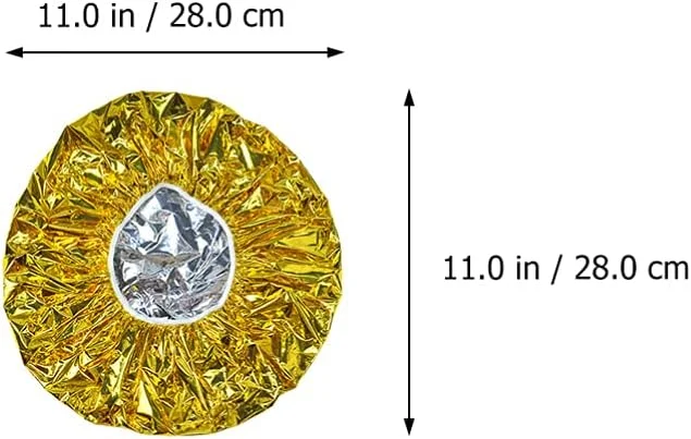 ۵ عدد کلاه فویل آلومینیومی برای نرم کننده عمیق مو، کلاه رنگ مو، کلاه دوش برای سالن (طلایی نقره ای)