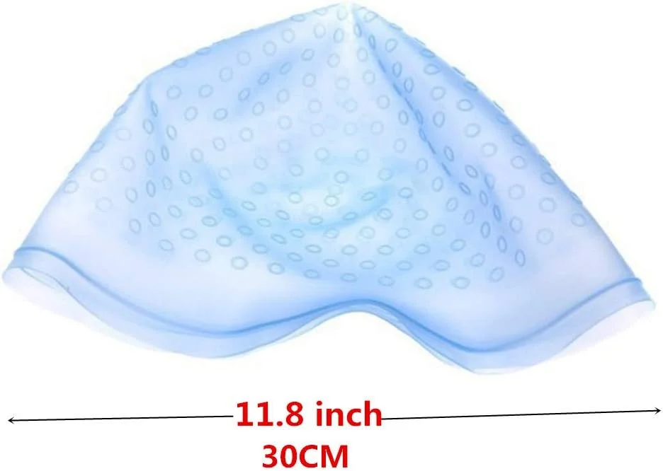 کلاه مش سیلیکونی به همراه قلاب، کلاه رنگ مو قابل استفاده مجدد مناسب برای هایلایت کردن مو در خانه و سالن (آبی)