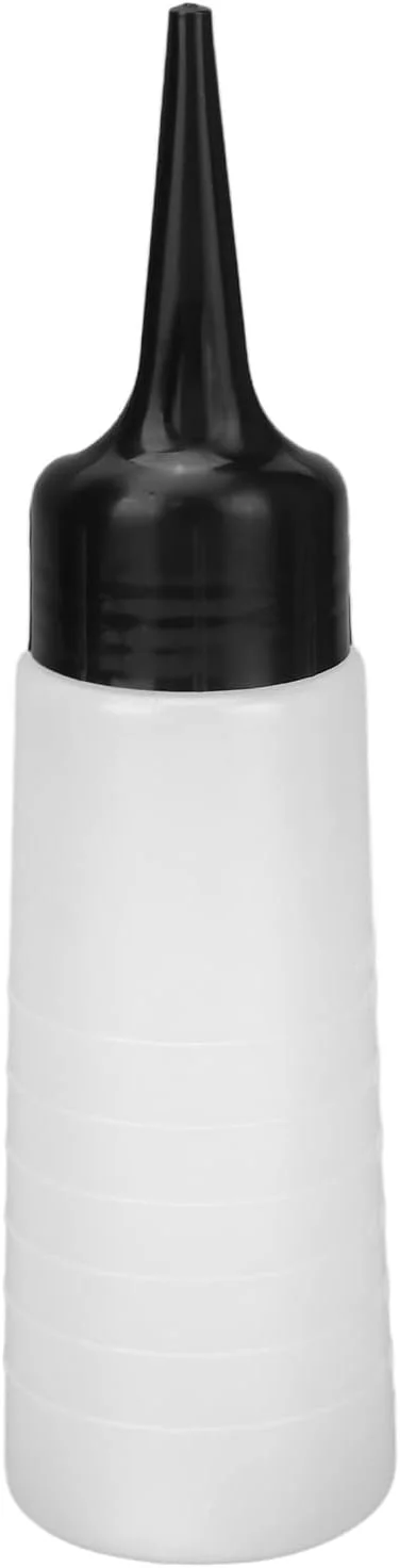 بطری روغن مو، بطری اپلیکاتور برای مو، بطری روغن حالت دهنده رنگ مو ضد نشت با مقیاس شفاف و نوک زاویه دار، بطری اپلیکاتور رنگ مو خالی برای لوازم جانبی سالن مو