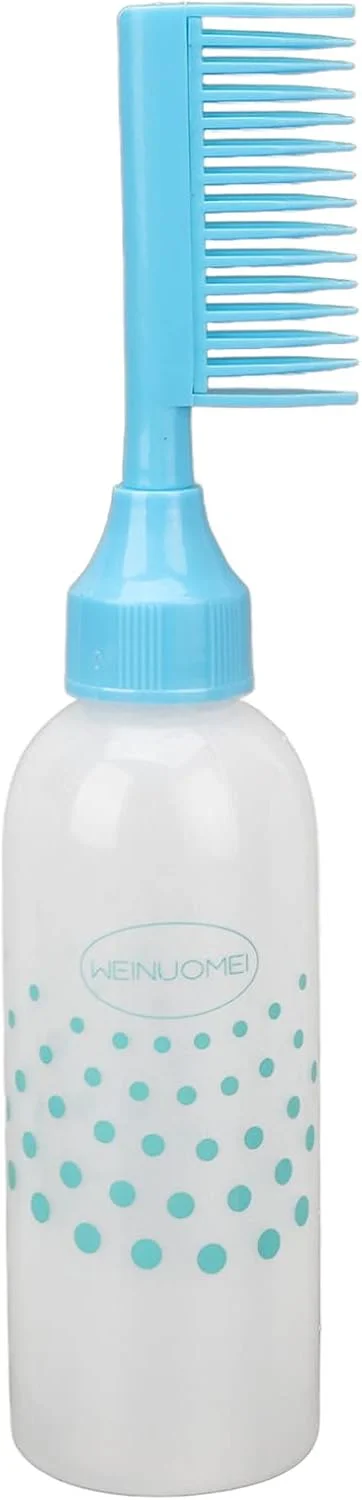 بطری اپلیکاتور شانه ای، بطری رنگ مو سالنی پلاستیکی چند منظوره شفاف با مقیاس 3 عددی طراحی ارگونومیک برای روغن مو