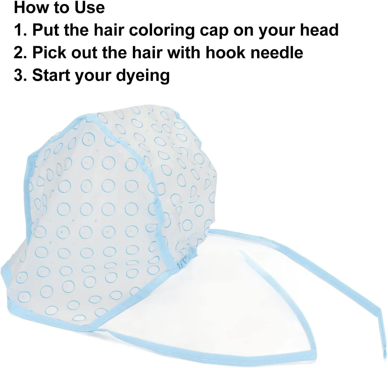 ست کلاه رنگ مو ۱۰ عددی، کلاه رنگ مو قلاب بافی پلاستیکی، کلاه رنگ هایلایت، کلاه رنگ آمیزی مو برای استفاده در منزل و سالن