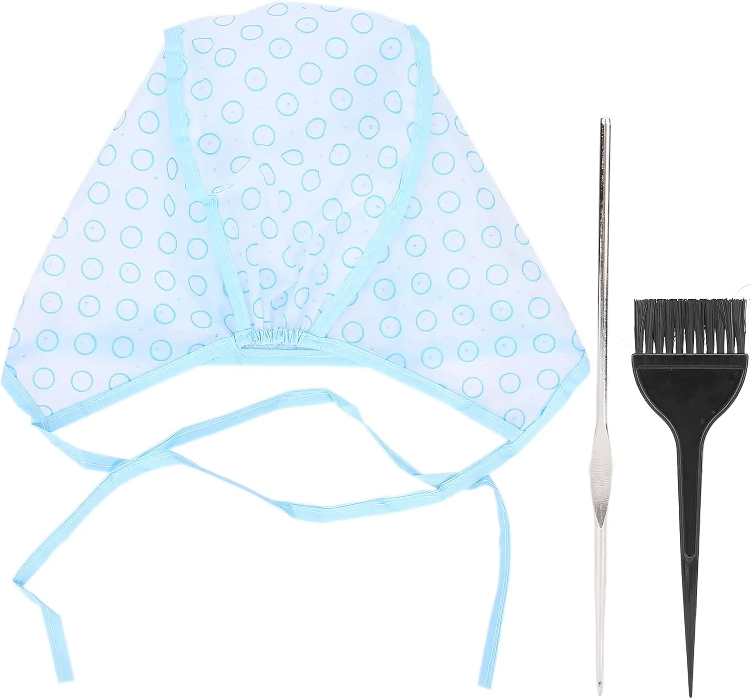 کلاه رنگ مو دیوچه، کلاه مش فویلی، ست رنگ مو، کلاه مش قابل استفاده مجدد با برس و قلاب رنگ مو