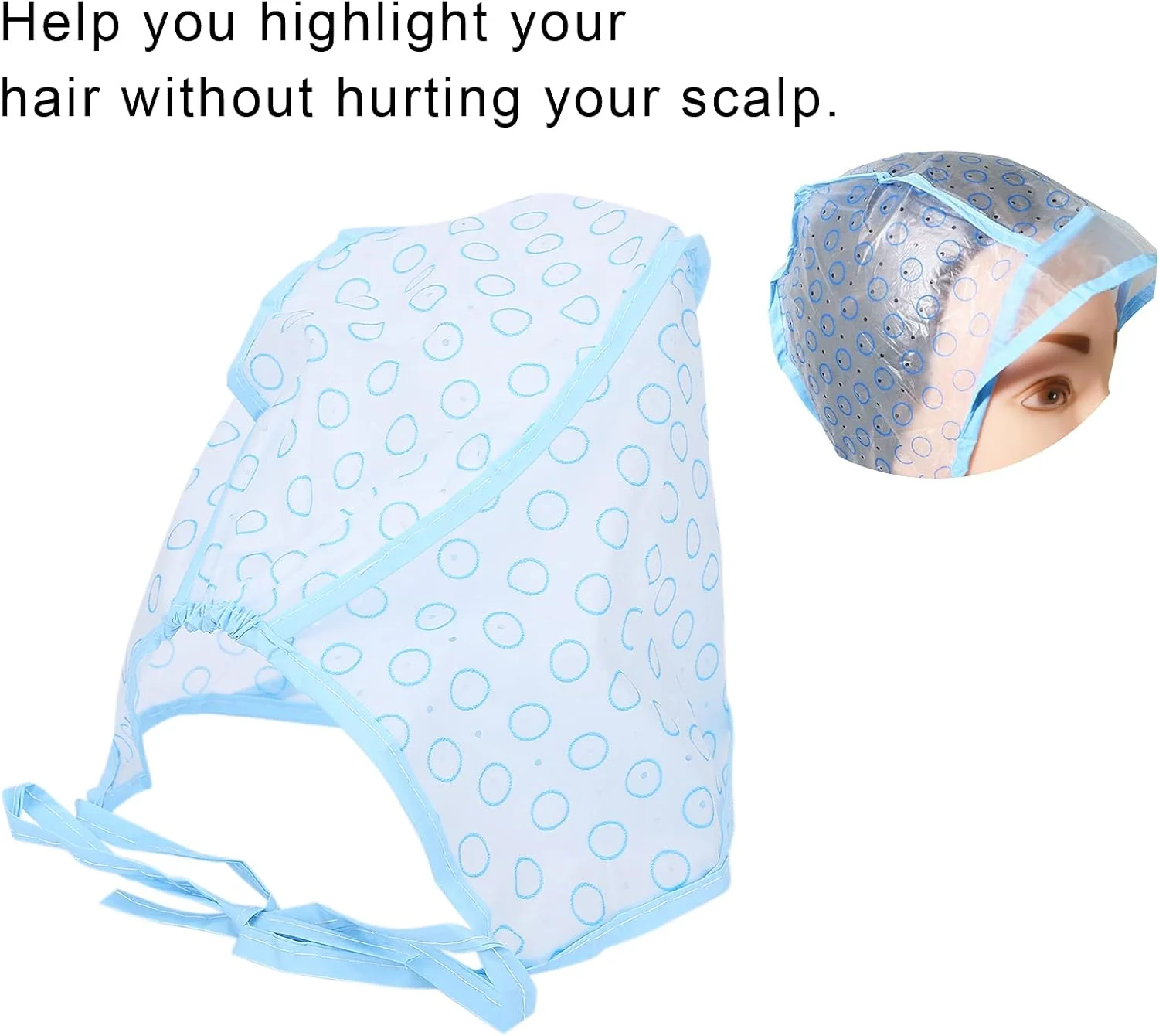 کلاه رنگ مو دیوچه، کلاه مش فویلی، ست رنگ مو، کلاه مش قابل استفاده مجدد با برس و قلاب رنگ مو