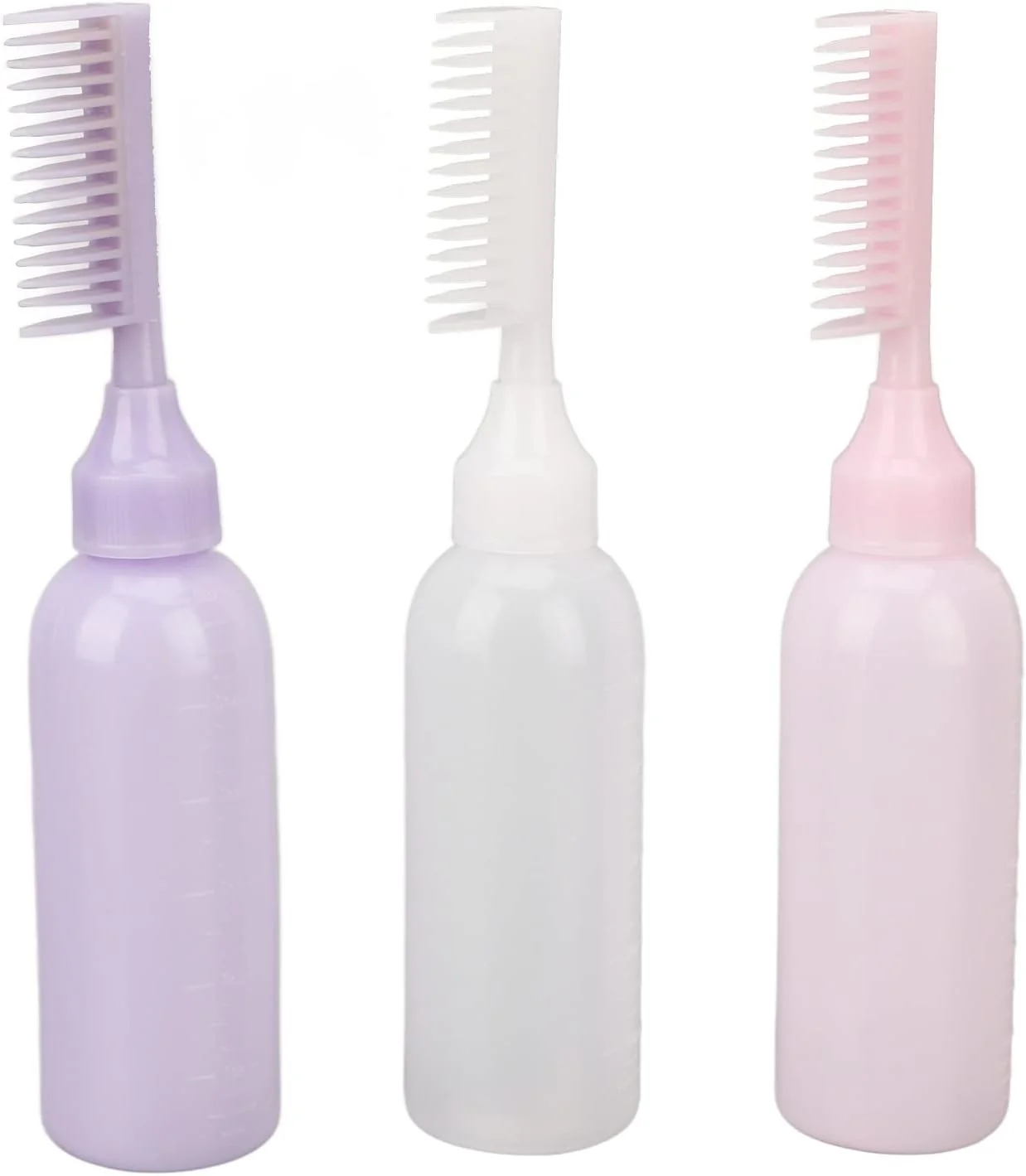 بطری پخش رنگ مو، ست 3 عددی، اپلیکاتور شانه ریشه، طراحی ارگونومیک، کیت رنگ آمیزی موی حرفه ای، کاربری آسان