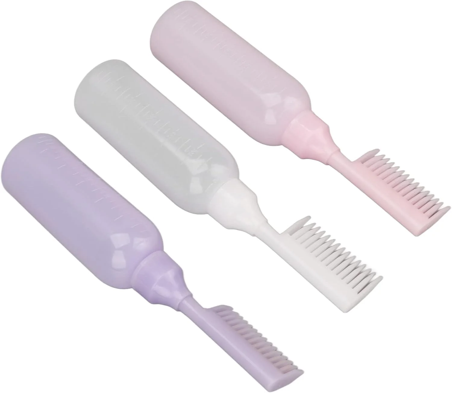 بطری پخش رنگ مو، ست 3 عددی، اپلیکاتور شانه ریشه، طراحی ارگونومیک، کیت رنگ آمیزی موی حرفه ای، کاربری آسان