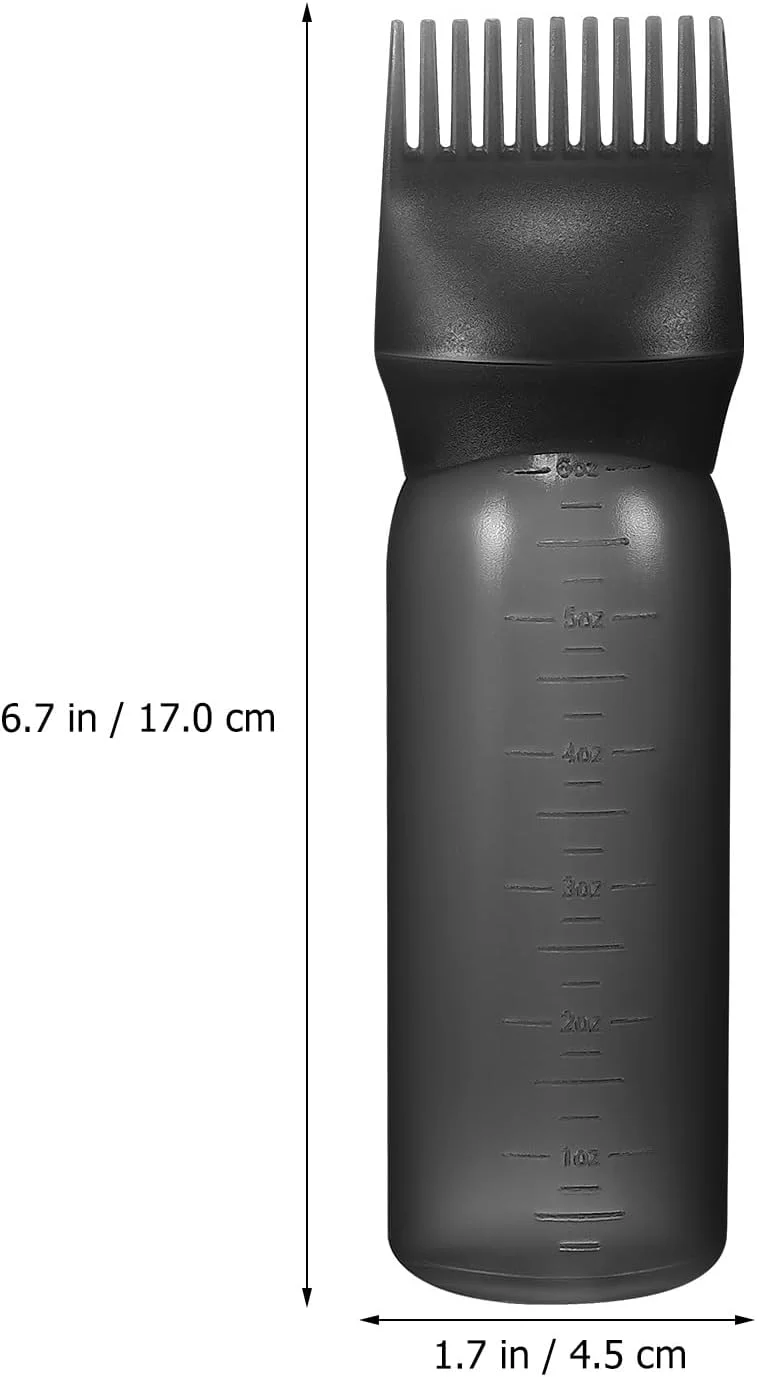 بسته 2 عددی بطری رنگ مو و روغن مو با شانه و برس سر