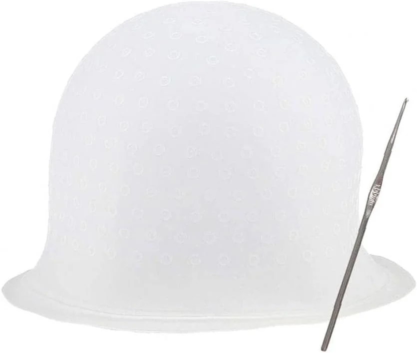 ابزار مو، کلاه رنگ مو سیلیکونی قابل استفاده مجدد با قلاب فلزی، کیت ابزار سفید ابزار مو، کلاه رنگ مو سیلیکونی قابل استفاده مجدد با قلاب فلزی، کیت ابزار سفید