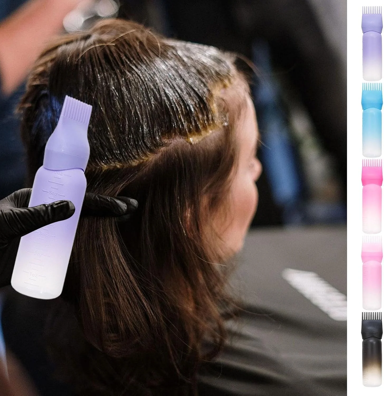 بطری روغن مو 5 عددی، بطری برس رنگ مو، بطری اپلیکاتور شانه ریشه با مقیاس مدرج، بطری روغن سبک وزن برای مو، ابزار اپلیکاتور شانه رنگ مو بطری روغن مو 5 عددی، بطری برس رنگ مو، بطری اپلیکاتور شانه ریشه با مقیاس مدرج، بطری روغن سبک وزن برای مو، ابزار اپلیکاتور شانه رنگ مو