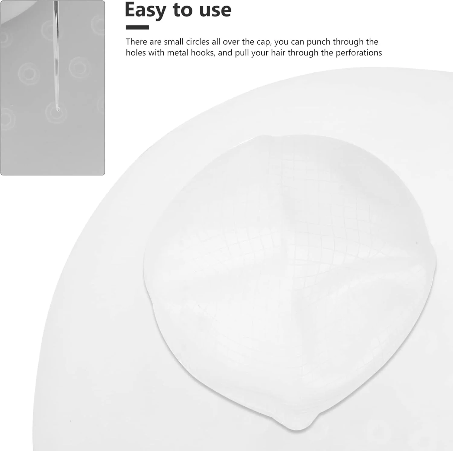 کلاه رنگ مو سیلیکونی حرفه ای برای هایلایت و رنگ کردن مو به همراه قلاب - ابزار آرایشگاهی کلاه رنگ مو سیلیکونی حرفه ای برای هایلایت و رنگ کردن مو به همراه قلاب - ابزار آرایشگاهی