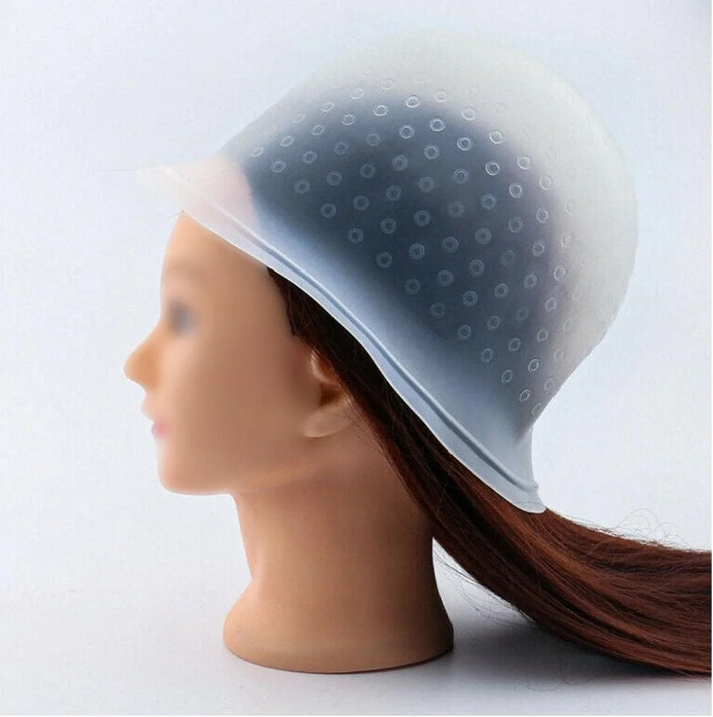 ابزار مو، کلاه رنگ مو سیلیکونی قابل استفاده مجدد با قلاب فلزی، کیت ابزار سفید ابزار مو، کلاه رنگ مو سیلیکونی قابل استفاده مجدد با قلاب فلزی، کیت ابزار سفید