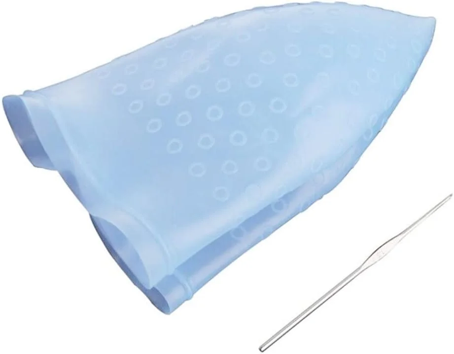 کلاه رنگ مو سیلیکونی قابل استفاده مجدد با قلاب فلزی، ابزار آرایشگاهی و کیت آرایشگری (آبی) کلاه رنگ مو سیلیکونی قابل استفاده مجدد با قلاب فلزی، ابزار آرایشگاهی و کیت آرایشگری (آبی)