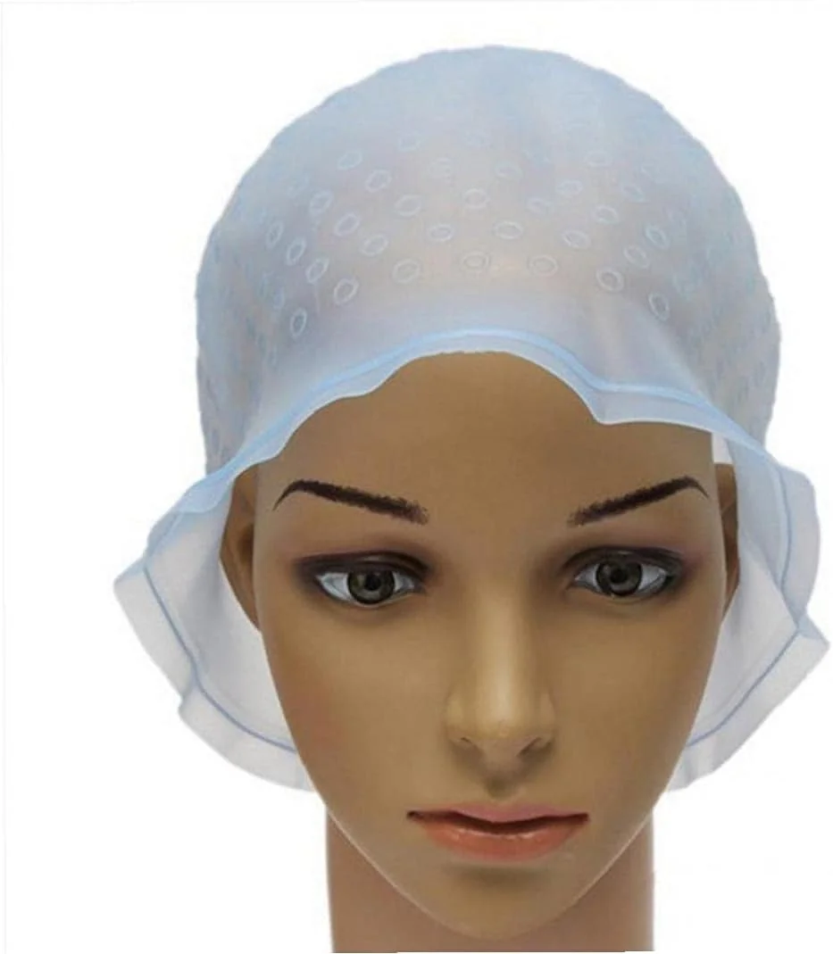 ابزار حالت دهنده مو سیلیکونی قابل استفاده مجدد، کلاه رنگ مو، هایلایت و مش ابزار حالت دهنده مو سیلیکونی قابل استفاده مجدد، کلاه رنگ مو، هایلایت و مش