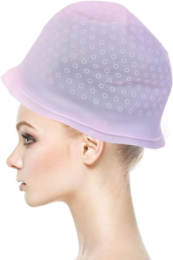 کلاه ژله ای سیلیکونی رنگ مو سالن، کلاه رنگ و هایلایت موی حرفه ای قابل استفاده مجدد با قلاب، ابزار آرایشگری سیلیکونی حرفه ای سالن (صورتی) کلاه ژله ای سیلیکونی رنگ مو سالن، کلاه رنگ و هایلایت موی حرفه ای قابل استفاده مجدد با قلاب، ابزار آرایشگری سیلیکونی حرفه ای سالن (صورتی)