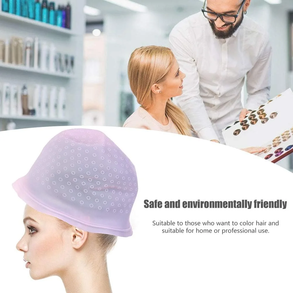 کلاه ژله ای سیلیکونی رنگ مو سالن، کلاه رنگ و هایلایت موی حرفه ای قابل استفاده مجدد با قلاب، ابزار آرایشگری سیلیکونی حرفه ای سالن (صورتی) کلاه ژله ای سیلیکونی رنگ مو سالن، کلاه رنگ و هایلایت موی حرفه ای قابل استفاده مجدد با قلاب، ابزار آرایشگری سیلیکونی حرفه ای سالن (صورتی)