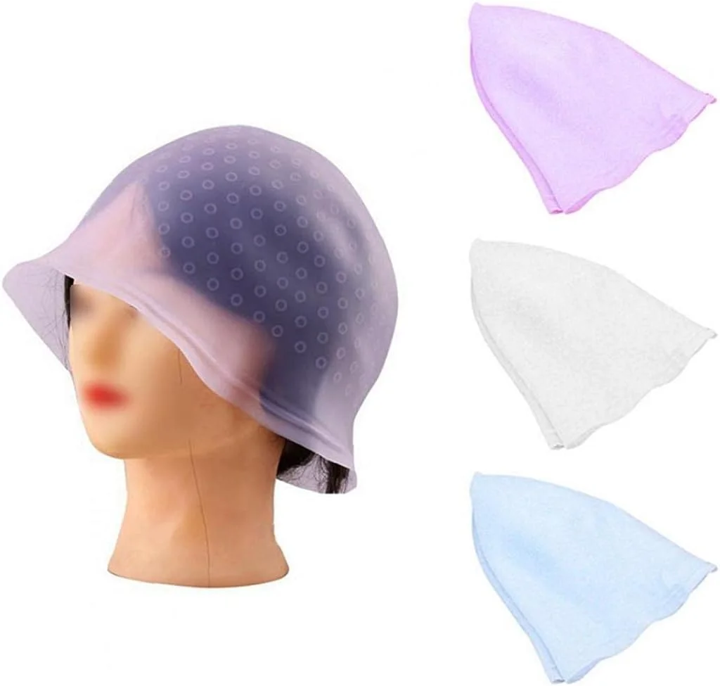 ابزار مو، کلاه رنگ مو سیلیکونی قابل استفاده مجدد با قلاب فلزی، کیت ابزار مد مو بنفش ابزار مو، کلاه رنگ مو سیلیکونی قابل استفاده مجدد با قلاب فلزی، کیت ابزار مد مو بنفش