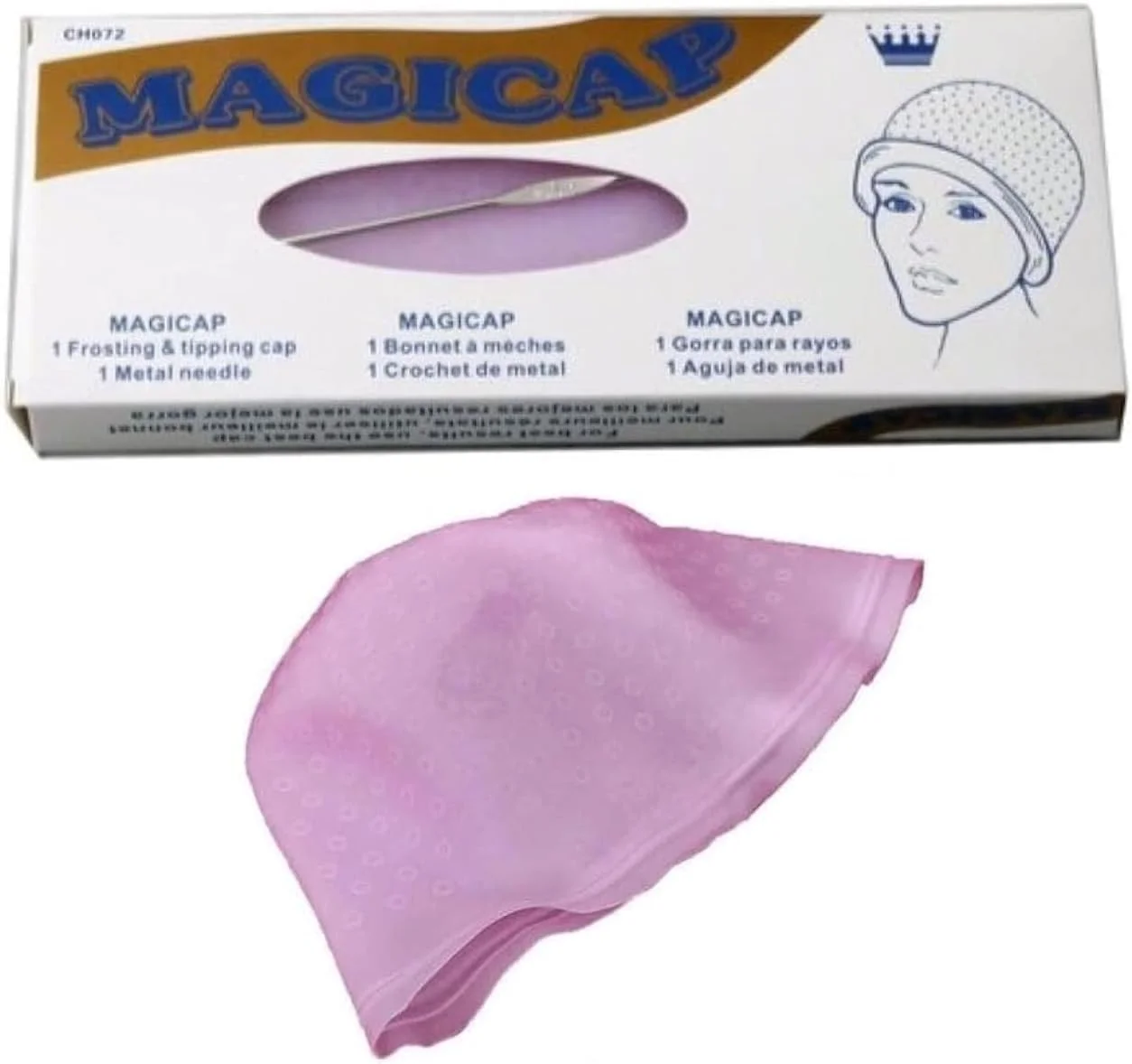 کلاه سیلیکونی هایلایت مو گلوبال استار مدل Magicap Q-49، قابل استفاده مجدد به همراه قلاب
