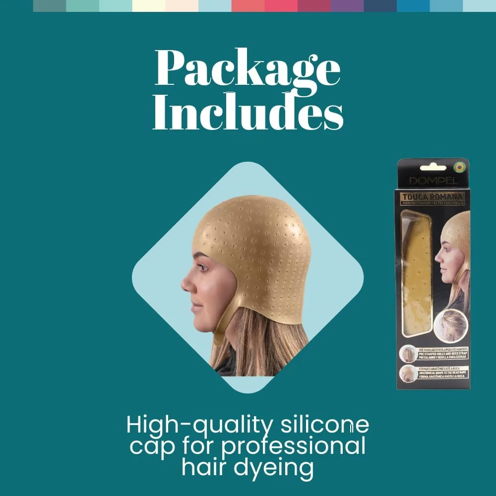 کلاه مش سیلیکونی موی سر Dompel مدل Romana 391-SA - طلایی